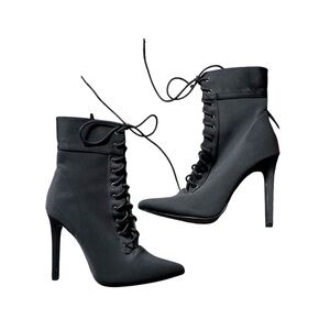Y2k lace boot heels